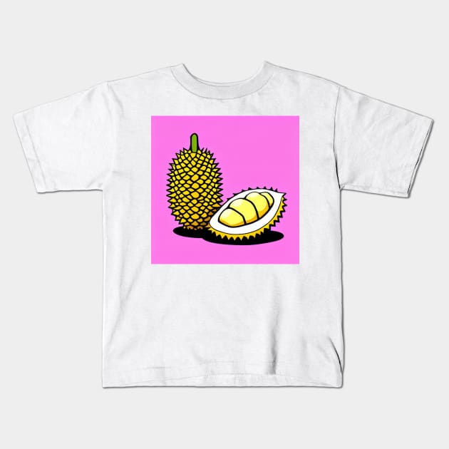 Durian Pink Kids T-Shirt by HanaTee